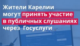 Жители Карелии могут принять участие в публичных слушаниях, обсуждениях и голосованиях на «Госуслугах»
